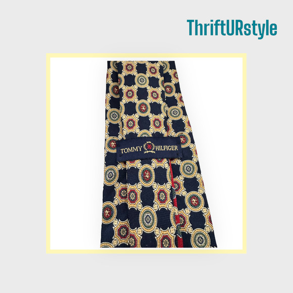 Tommy Hilfiger ties (lot of 3) Classic men's neck ties, golf theme, 100%‎ silk - Picture 3 of 7